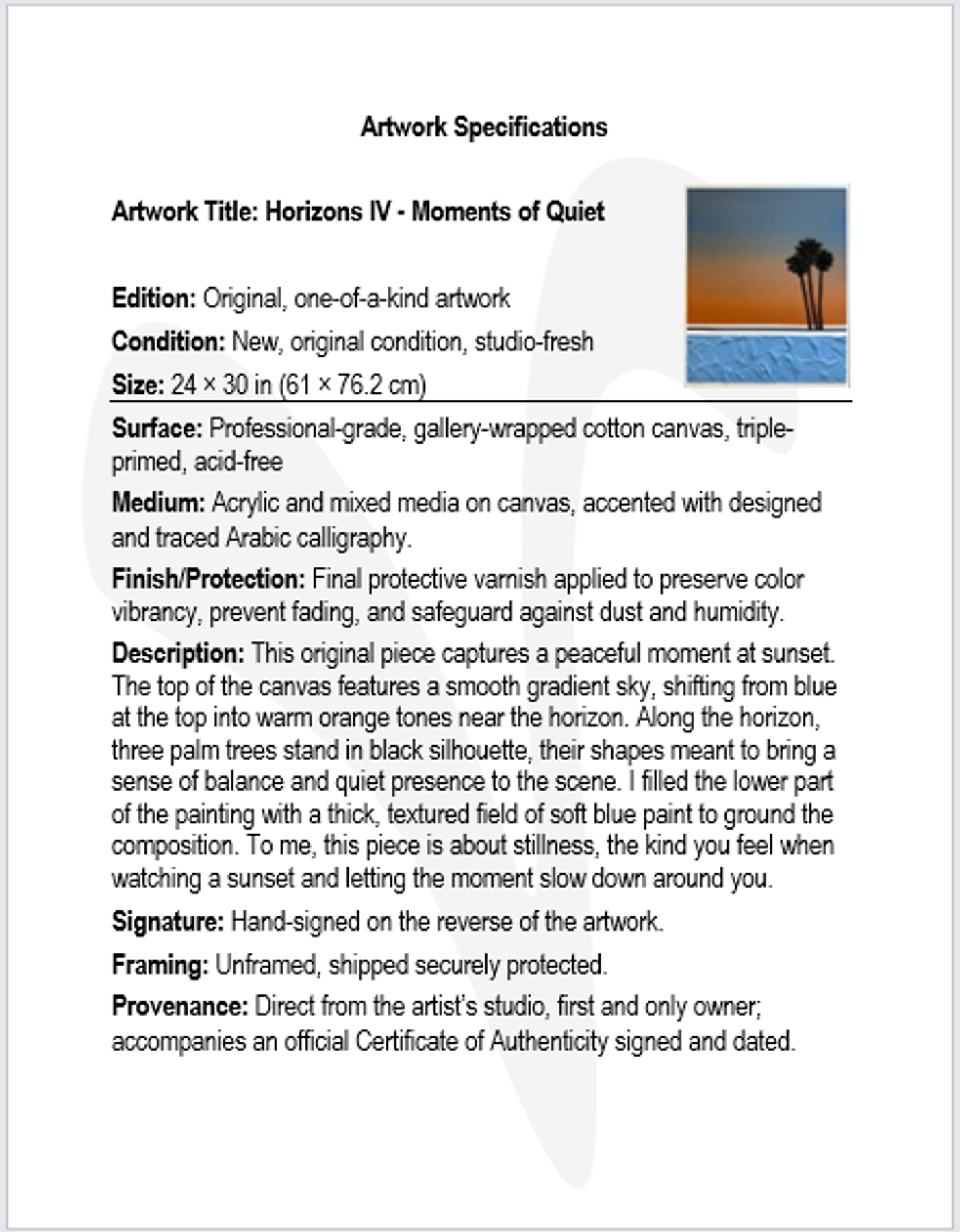 Horizons IV — Moments of Quiet