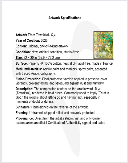 &quot;توكّل - Tawakkal &quot;