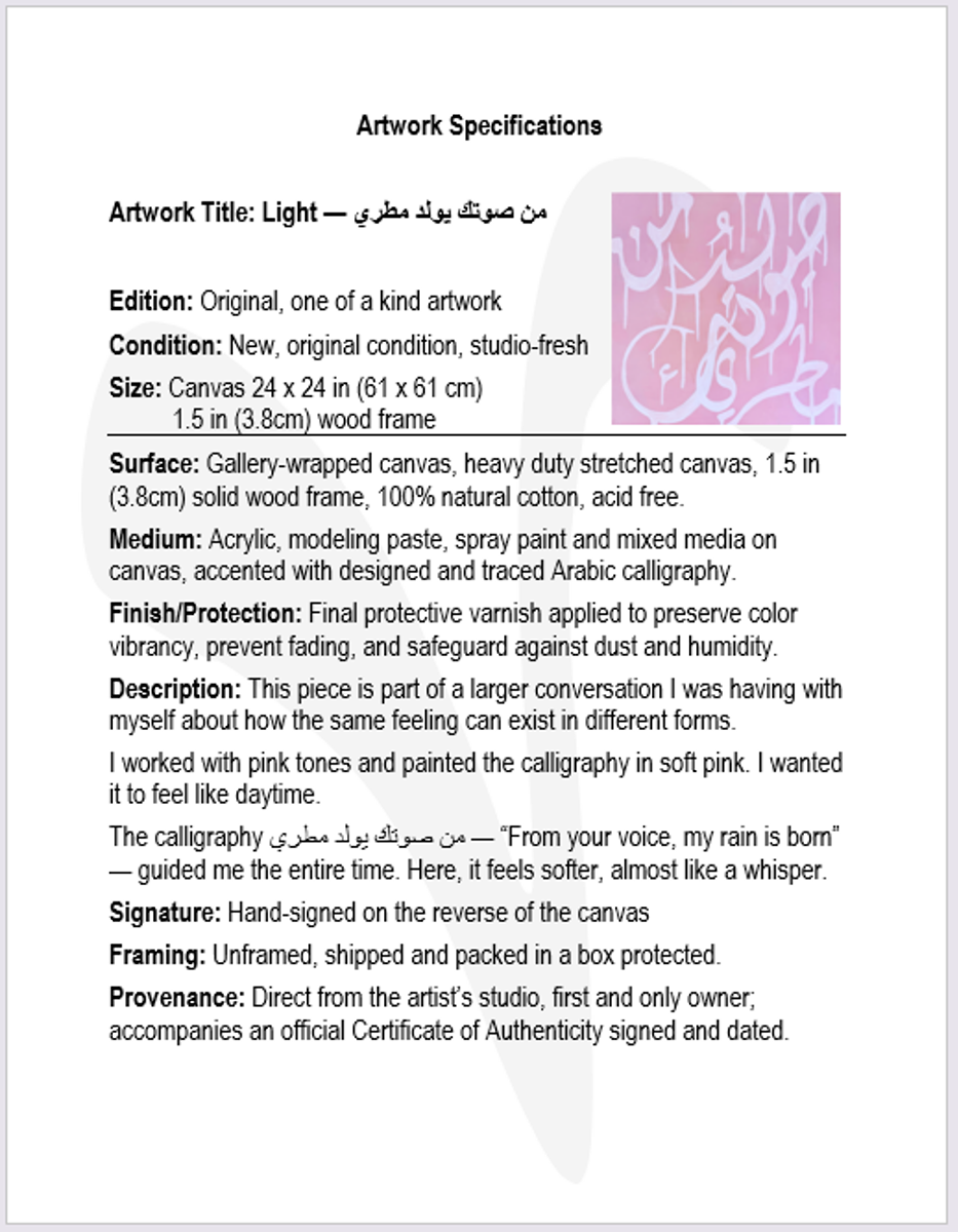 Light — من صوتك يولد مطري