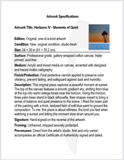 Horizons IV — Moments of Quiet
